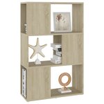 vidaXL Bibliothèque/Séparateur de pièce Chêne Sonoma 60x24x94 cm