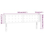 vidaXL Tête de lit à LED Noir 163x16x78/88 cm Velours