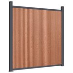vidaXL Panneau de clôture marron 1218x186 cm WPC