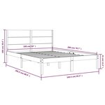 vidaXL Cadre de lit sans matelas 160x200 cm bois massif de pin