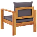 vidaXL Chaise de jardin avec coussins bois massif d'acacia