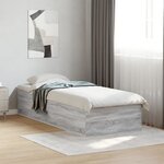 vidaXL Cadre de lit sans matelas sonoma gris 90x190 cm