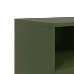 vidaXL Meuble TV vert olive 100 5x39x43 5 cm acier laminé à froid