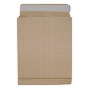 Lot de 100 enveloppes pochettes kraft armé à soufflet marron 260 x 330 + 30 mm