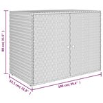 vidaXL Armoire de rangement jardin Noir 100x55 5x80 cm Résine tressée