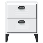 vidaXL Table de chevet VIKEN blanc bois d'ingénierie