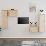 vidaXL Meubles TV 4 Pièces Bois massif de pin