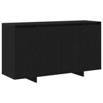 vidaXL Buffet en chêne noir Chêne noir Placage en bois 135 x 41 x 75 cm