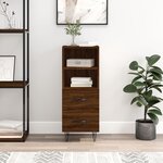 vidaXL Buffet Chêne marron 34 5x34x90 cm Bois d'ingénierie