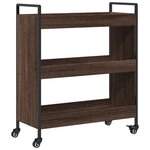 vidaXL Chariot de cuisine chêne marron 70x30x82 cm bois d'ingénierie
