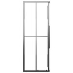 vidaXL Cabine de douche ESG semi-dépoli 80x80x180 cm Noir