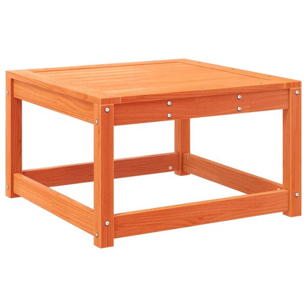 vidaXL Repose-pied de jardin cire marron bois de pin massif