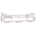 vidaXL Meuble TV avec lumières LED Chêne sonoma 240x35x40 cm