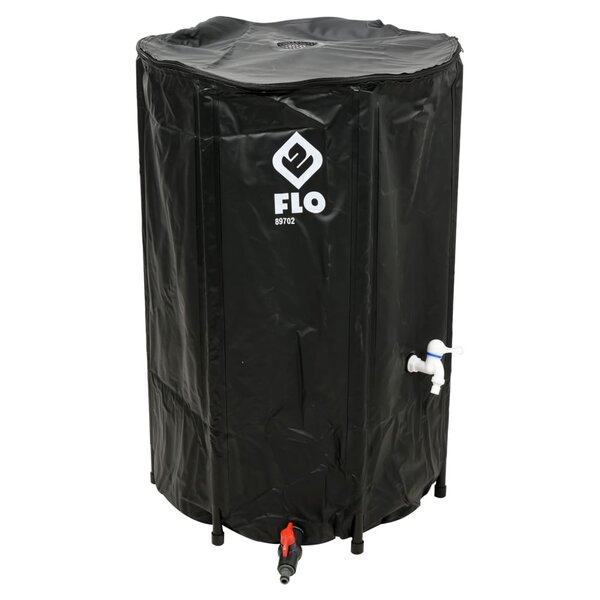 FLO Réservoir d'eau de pluie pliable 250 L noir