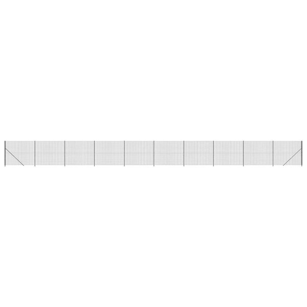 vidaXL Clôture en treillis métallique avec bride anthracite 1 6x25 m