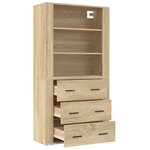 vidaXL Buffet haut Chêne sonoma Bois d'ingénierie