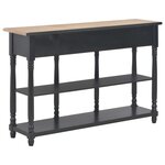 vidaXL Table console noir 110x30x76 cm bois d'ingénierie