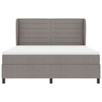 Lit Box Spring vidaXL avec Matelas Taupe 180x200 cm en Tissu