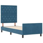 Structure de lit vidaXL Bleu foncé 80x200 cm Velours