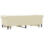 vidaXL Lit de jour avec gigogne sans matelas crème 90x200 cm