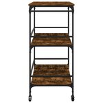 vidaXL Chariot de cuisine chêne fumé 100 5x50x105 cm bois d'ingénierie