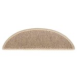vidaXL Tapis d'escalier autocollants 15 Pièces 56x17x3 cm Sable