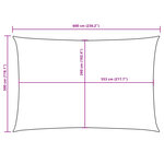 vidaXL Voile d'ombrage tissu oxford rectangulaire 3x6 m crème