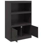 vidaXL Buffet noir 67x39x107 cm acier