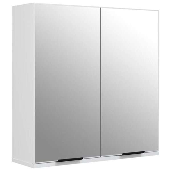vidaXL Armoire à miroir de salle de bain Blanc 64x20x67 cm
