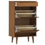vidaXL Armoire à chaussures MOLDE Marron 59 5x35x103 cm Bois de pin