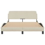vidaXL Cadre de lit sans matelas crème 120x200 cm tissu