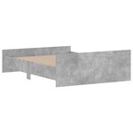 vidaXL Cadre de lit tête de lit et pied de lit gris béton 140x190 cm