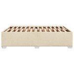 vidaXL Cadre de lit sans matelas crème 140x190 cm tissu