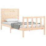 vidaXL Cadre de lit sans matelas bois de pin massif