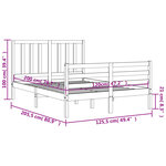 vidaXL Cadre de lit sans matelas 120x200 cm bois de pin massif