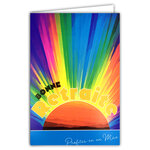 Carte FLUO DÉPART en RETRAITE Soleil Profites-en un Max Avec Enveloppe 12x17,5cm