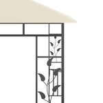 vidaXL Tonnelle avec moustiquaire et lumières LED 3x3x2 73 m Crème