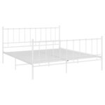 vidaXL Cadre de lit sans matelas blanc métal 180x200 cm