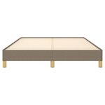 vidaXL Cadre de lit sans matelas taupe 140x190 cm tissu