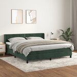 vidaXL Sommier à lattes de lit et matelas Vert foncé 160x200cm Velours