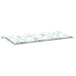 vidaXL Coussin de banc de jardin motif de feuilles 120x50x3 cm