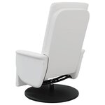vidaXL Fauteuil inclinable de massage repose-pieds blanc similicuir