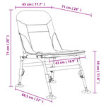 vidaXL Chaise de pêche avec pieds à boue réglables pliable vert