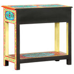 vidaXL Table console peinte à la main 80x35x75 cm Bois de manguier
