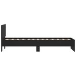 vidaXL Cadre de lit avec tête de lit noir 90x200 cm bois d'ingénierie