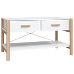vidaXL Table basse Blanc 82x48x45 cm Bois d'ingénierie