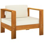 Salon de jardin meuble d'extérieur ensemble de mobilier 8 pièces avec coussins blanc crème bois d'acacia 02_0017484