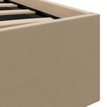 vidaXL Cadre de lit à rangement et LED Cappuccino Similicuir 100x200cm