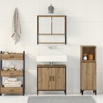 vidaXL Ensemble de meubles de salle de bain 2 pièces en chêne artisanal en bois d'ingénierie