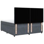 vidaXL Sommier à lattes de lit et matelas Gris foncé 200x200cm Velours